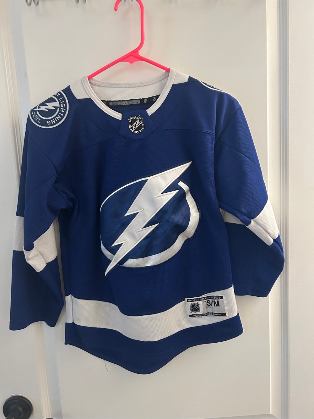 NHL Tampa Bay Lightning Youth Blue and White Hockey Jersey